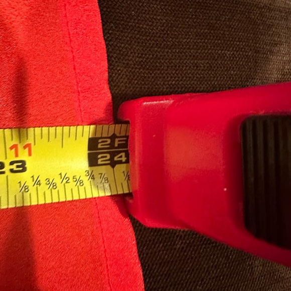 Dana AshleyVintage Red Button Down Collard  Shorts Sleeves.Pleated Blouse Sz 10. - Picture 16 of 17